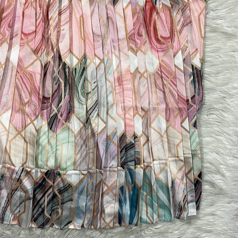 NWT Ted Baker London Clariey Sea of Clouds Back-Pleat Top Size Ted 4/ US 10 - Picture 15 of 15